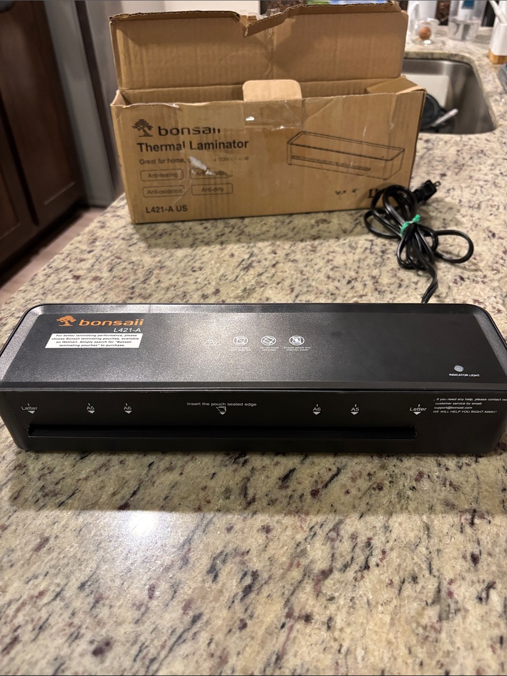Bonsaii Black Thermal Laminator L421-A